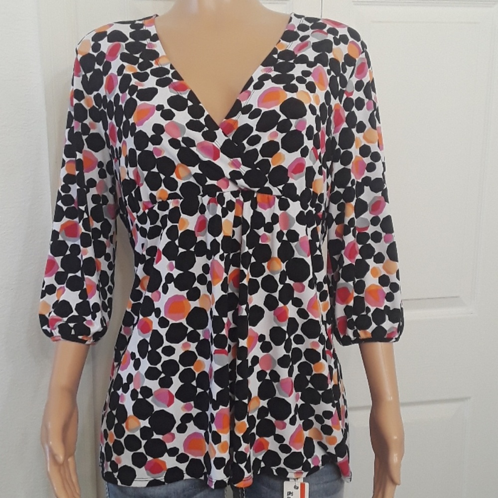 alfani polka dot top